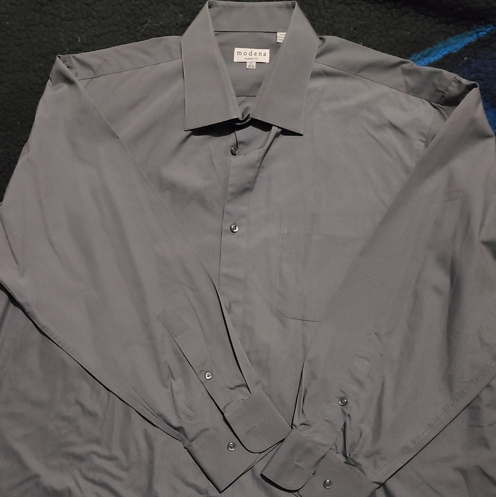 Moderna grey 34/35 long sleeve dress shirt